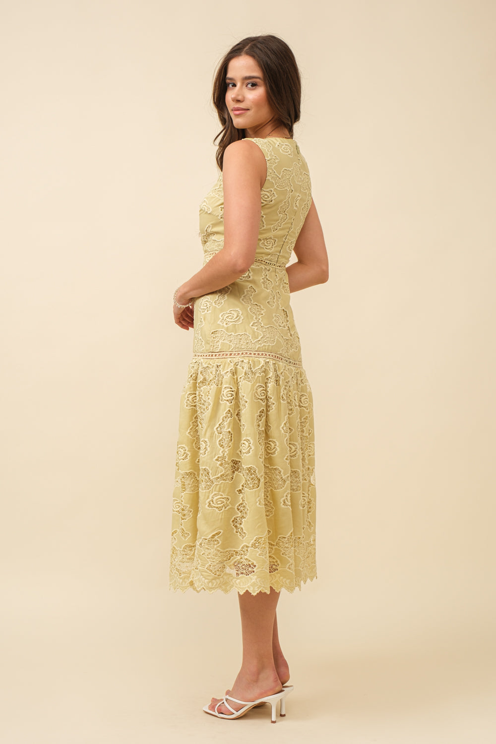 Camellia Lace Midi