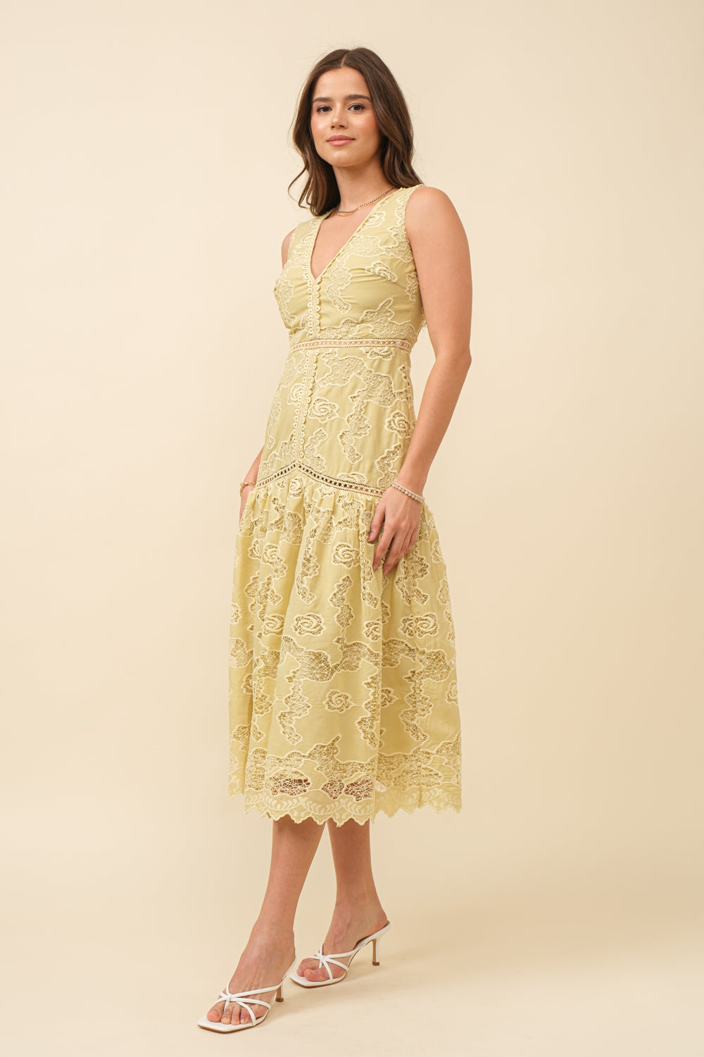 Camellia Lace Midi