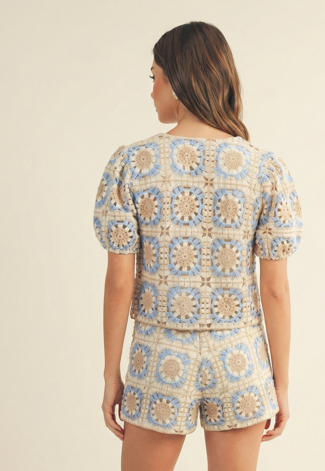 Capri Crochet Shorts Set